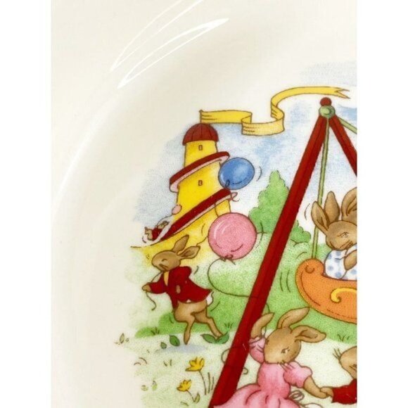 Bunnykins Fun Park Celebration Lipped Bowl 1936 Royal Doulton bone china - Picture 11 of 12